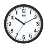 Ajanta Quartz Step Movement Plastic Wall Clock (Black) – Analog, 22 Cm