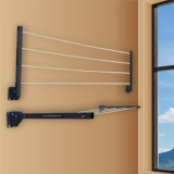 LUXEHOME Steel Wall Cloth Dryer Stand Stainless Steel Foldable Wall Mount Cloth Drying Stand(4 Tier)