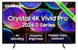 Samsung 138 Cm (55 Inches) D Series Brighter Crystal 4K Vivid Pro Ultra Hd Smart Led Tv Ua55Due77Aklxl (Black)