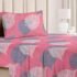 Home Stylish 280 TC Floral Print Ezyption Cotton 1 Single Bedsheet with 1 Pillow Cover Firozi Blue