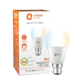 Orient Electric Eternal Shine Moodlight B22 Base, Color Changing 9W LED Bulb, Pack of 3 (White, Warm White, Neutral White)