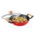 Larah by BOROSIL Red Carnation Opalware Dinner Set, (14-Pieces, White)