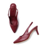 Marc Loire Women’S Slip On Casual Red Pumps Heels, 3 Uk