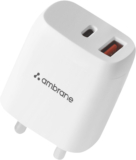 Ambrane 30 W Quick Charge 3 A Wall Charger for Mobile(White)