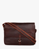 Mario-Genuine Leather Laptop Messenger Bag (Dark Brown) – by Tortoise