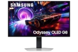 Samsung Odyssey Qd-Oled G8 27-Inch (68.5 Cm) 4K 3840 X 2160 Glare Free Gaming Flat Monitor, Oled Safeguard+, 240Hz, 0.03Ms, Freesync Premium Pro, Hdr10+ Gaming, Has (Ls27Fg810Swxxl, Silver)