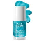 Just Herbs Nail Polish 12 Chemical Free Formula Quick Dry, Glossy Finish and Long Lasting Nail Paints (Enchanted Sapphire)