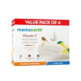 Mamaearth Vitamin C Moisturizing Lotion Soap(Value Pack of 4) – 125 g X 4 Units | Deeply Cleanses | Moisturizing Bathing Bar | Brightens Skin | Nourishes Dry Skin | Non-Drying | 76% TFM Grade 1 Soap