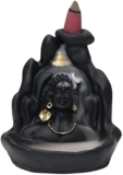 Purzari® Lord Adiyogi Shiva Statue With Incense Folder, Mahadev Murti For Mandir, Home/Office Decor With Free 20 Incense Cones (Handmade)(Pack Of 1).