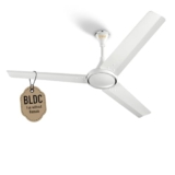KUHL Prima A 1200 mm BLDC 65% Power Saving BLDC Ceiling Fan | BEE 5 Star Rated & ISI | High Air Flow | 5 Year Brand Warranty On Motor | White| Without Remote