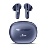 pTron Bassbuds Astra in-Ear TWS Earbuds w/Stereo Sound, 50Hrs Playtime, Stereo Calls, Custom EQ, Mobile App, BTv5.3 Headphones, Touch Control, Voice Assistant, Type C Charging & IPX4 (Navy Blue)