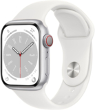 Apple Watch Series 8 GPS + Cellular with ECG app, Temperature sensor, Crash Detection(White Strap, Regular)