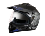 Vega Off Road D/V Gangster Dull Black M.Blue Helmet-M