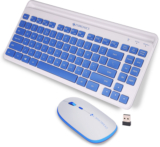 ZEBRONICS ZEB-Companion 114 Wireless Keyboard and Mouse (WHITE+BLUE) Wireless Standard Desktop Keyboard Compatible with Desktop, Laptop, Mac ZEB-Companion 114 Wireless Keyboard and Mouse(White + Blue)