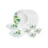 Larah By Borosil Glass Pentasthali Set (White) – 18 Pieces