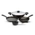 Butterfly Coral Dlx Kcp 3 Non Stick Cookware Set| Tawa 250 Mm | Fry Pan 240 Mm | Kadai 240 Mm | Induction Base| Premium Virgin Aluminum | Pfoa Free | Scratch Resistant | Velvet Red