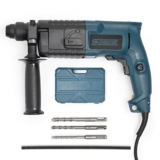 Cheston Rotary Hammer Reversible Drill Machine 20Mm 500W With Drill Bits I 850Rpm I 3 Functions With Vibration Control Sds-Chuck, Copper Armature I Heavy Duty Use For Concrete, Metali Comes In Carry Tool Box