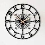 AVVIC MART Home Decoration European Peacock Analog Wall Clock Crystal Luxury Living Room Creative Personality Art,Metal,Blue,Birds(Style 6) (40CM)