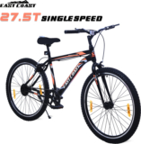 EAST COAST City MTB Cycle/Bike 27.5 T Mountain Cycle 27.5 T (inch) Road Cycle(Single Speed, Black, Rigid)