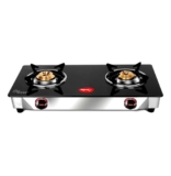 Pigeon Favourite 2 Burner Gas Stove | Auto Ignition | Brass Burner | Toughened Glass | 2 year Warranty