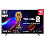 Toshiba 108 cm (43 inches) C350NP Series 4K Ultra HD Smart LED Google TV 43C350NP (Black)