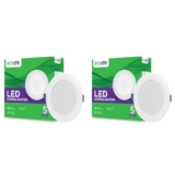 Ecolink Polycarbonate 5W Concealed Jb Ceiling Light|Round Ceiling Led Downlighter For Home & Hall|Cut Out: 3 Inch, Color: Cool Day Light, Pack Of 2