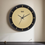 AJANTA Analog 30 cm X 29 cm Wall Clock(Gold, With Glass, Standard)