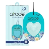 Airodo Little Heart Aqua Cool Car Hanging Perfume Air Freshener Gel | Lasts Upto 30 Days | Car Accessories | For Dashboard, Rearview Mirror & Interior | Toxin-Free | 7.5 ml (Pack of 1)
