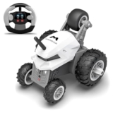 Mirana Warrior 360 Degree Rotating Stunt RC Car Toy for Kids | High Speed Steering Remote Control Vehicle | USB Type-C Rechargeable | Made in India (White)