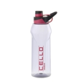 CELLO Fitbe Sipper Cap Water Bottle, 1000ml Black Pink | Food Grade, Leakproof, Easy to Carry | Sipper Drinking Water Bottle For Gym | Perfect For Fitness, Office, School, Sports & Outdoor Hydration