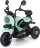 Little Rides Harley 6V Electric Kids Bike With Rechargeable 6.5 Ah Battery Bike Battery Operated Ride On(Green)