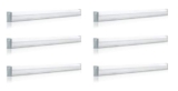 Philips Slimline Compact 2000-Lumen Metal Batten Tube Light For Kitchen & Small Rooms (20W, 2Ft, Pack Of 6, Cool White)