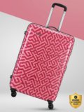 ARISTOCRAT Bravo Check-In Luggage -75Cm,Maroon, Printed Hardcase, 8 Wheels, 5 Year Warranty Check-in Suitcase 8 Wheels – 29 Inch