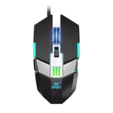 Ant Esports Usb Gm90 Wired Gaming Mouse With Rgb, 6 Programmable Buttons, Up To 3600 Dpi Adjustable, Optical Gamer Gaming Mice With Multicolour Led Lights – Black