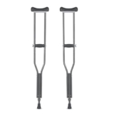 Vissco Astra Under Arm Crutches Aluminium, Crutches for those Physically Chalenged With Adjustable Elbow Support, PVC grip Handle, Light Weight & Height Adjustable, Walking Stick (1 Pair) – XL (Grey)