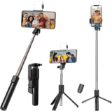 Kratos Bluetooth Selfie Stick | Tripod & Holder | Extendable | 360� Rotation Bluetooth Selfie Stick(Black, Remote Included)