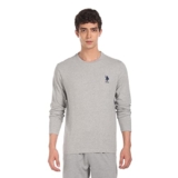 U.S. POLO ASSN. Men Pure Cotton Long Sleeve Solid I693 Regular Fit T-Shirt – Pack of 1 (Grey Melange XL)
