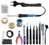 Hillgrove 11in1 Professional Mobile Soldering and Desoldering Equipment Tool Machine Combo Kit Set with Flux Paste and Wire 60 W Temperature Controlled (Conical, Flat, Pointed, Round Tip)