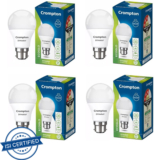 Crompton 9 W Basic Standard B22 Led Bulb(White, Pack Of 4)