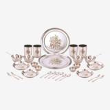 Greenchef Pack Of 32 Stainless Steel Iconic Dinner Set(Steel)