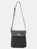 Caprese Fergi Crossbody Large Black Bag for Women Sling Bag(Black, 4.84 L)