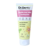 Dr.Dento Vanilla Icey Mint Natural Toothpaste -16 Gm | Sls & Fluoride-Free | Enamel-Safe Teeth Whitening With Nano Hydroxyapatite & Theobromine For Remineralisation, Cavities & Bad Breath | Organic & Vegan