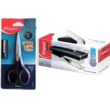 Maped Office Desk Accessories- 2Pc|Office Stationery|Stapler & A 13Cm Scissor|Ideal For Home And Office Use|Stainless Steel Scissor And Stapler|Office Combo|Office Stationery Items|Sturdy|Longlasting