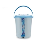 Nayasa Army Pedal Bin- 11.5 Ltrs | Dustbin with Lid | Garbage Waste Bin with Handle | For Kitchen – Bathroom | Strong & Durable | Blue