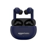 Amazon Basics True Wireless in-Ear Earbuds with Mic, Touch Control, IPX5 Water-Resistance, Bluetooth 5.3, Up to 55 Hours Play Time, Voice Assistance and Fast Charging (Blue)