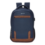 Amazon Basics 15.6 Inch Multifunctional Laptop Bag With Usb Charging Port, Anti Theft Pocket And Accessories Organizer | Office & College Laptop Backpack For Men & Women (Tan And Blue)