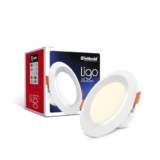 Goldmedal Ligo 5W Led Round With 3-Inch Concealed Junction Box Downlight- Warm White (3000K) | Pack Of 1 | For Low Ceiling Areas | Cut-Out: Ø3 Inch | 80 Lumens Per Watt | For Indoor Application