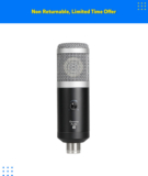 Gamma Audio Ga-Yr11 Shielded Cable Condenser Microphone With Tripod Stand And Usb Cable