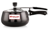 NIRLON Induction Base Hard Anodised Inner Lid Aluminium Pressure Cooker, 3 Litre, Black