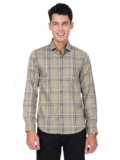 IVOC Men Pale Green Checked Slim fit Formal Shirt